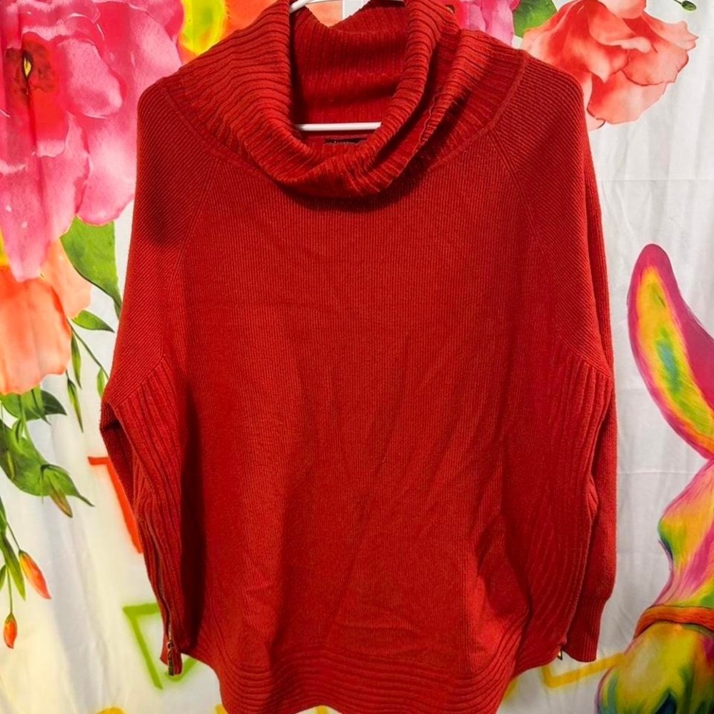 W5. Vila red cowl neck sweater